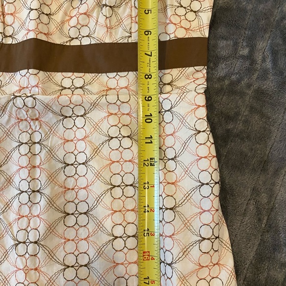 Ann Taylor Loft top.  Beautiful brown and Coral - Picture 1 of 5